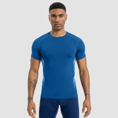 Men Fashion Casual Summer Printed Quick-Drying Breathable Short-Sleeve Sports T-Shirt