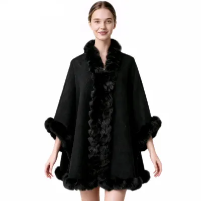 Women Fashion Autumn And Winter Imitation Rabbit Fur Shawl