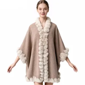 Women Fashion Autumn And Winter Imitation Rabbit Fur Shawl
