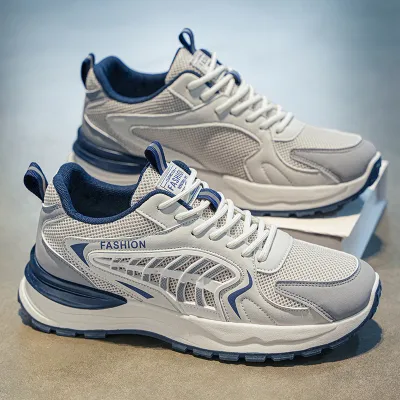 Men'S Fashion Casual Autumn Breathable Meshthick-Soled Sneakers