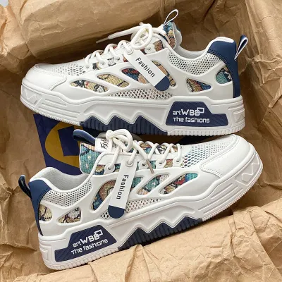 Men'S Fashion Casual Summer Breathable Canvas Platform Sneakers