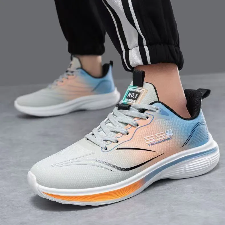 Men'S Fashion Casual Gradient Color Breathable Soft Bottom Sneakers