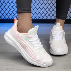 Women'S Fashion Casual Breathable Shock Absorbing Lightweight Soft Bottom Mesh Sneakers