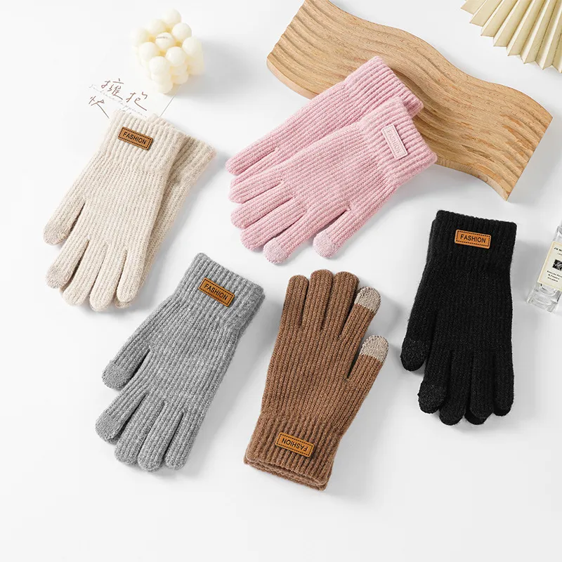 Fashion Casual Outdoor Cycling Knitted Warm Gloves