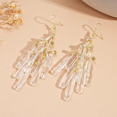 Fashion Glass Drop Earrings