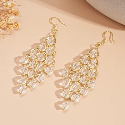 Fashion Glass Drop Earrings