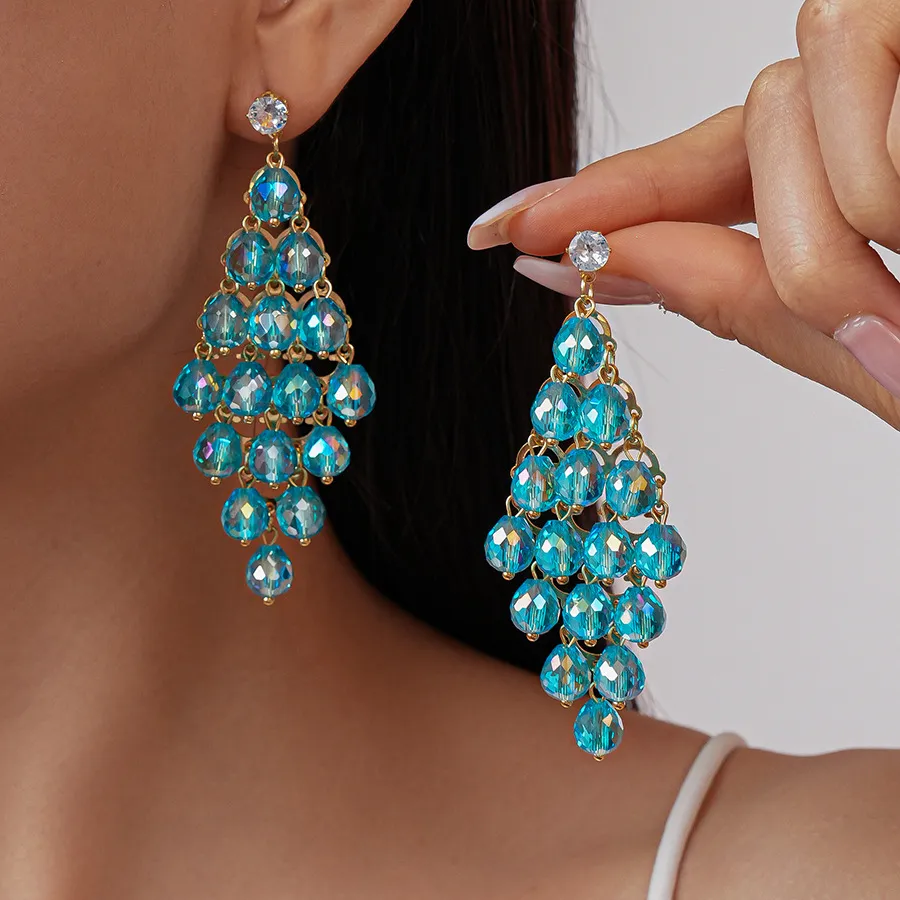 Fashion Beads Diamond Earrings