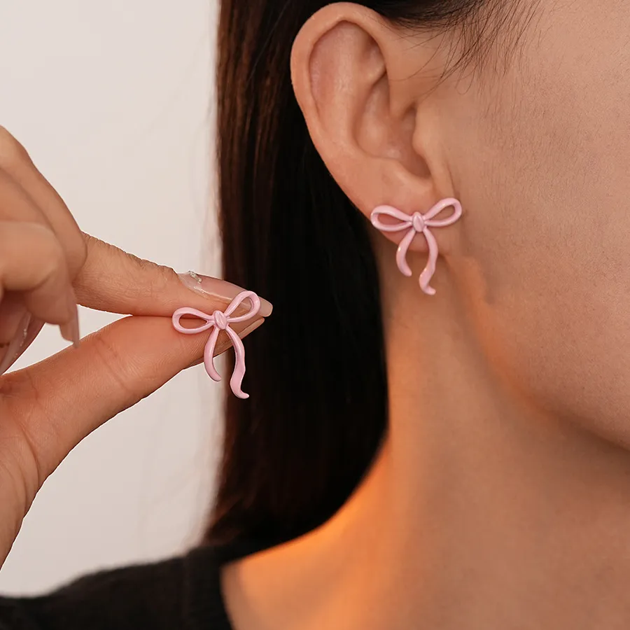 Simple Fashion Bow Earrings
