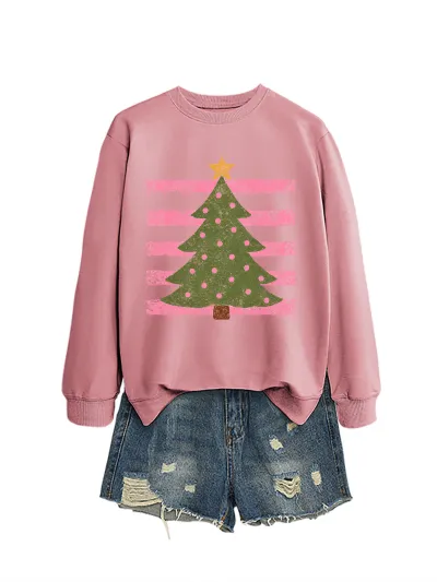 Christmas Women Fashion Casual Printed Long-Sleeve Sweatshirt