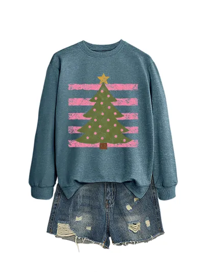 Christmas Women Fashion Casual Printed Long-Sleeve Sweatshirt