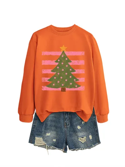 Christmas Women Fashion Casual Printed Long-Sleeve Sweatshirt