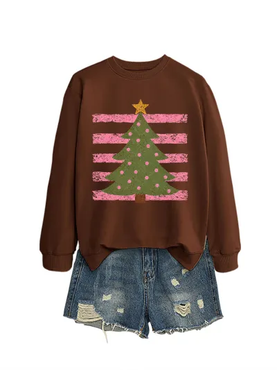 Christmas Women Fashion Casual Printed Long-Sleeve Sweatshirt
