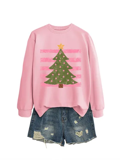 Christmas Women Fashion Casual Printed Long-Sleeve Sweatshirt
