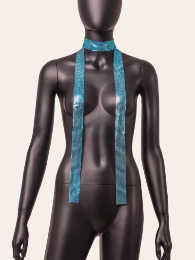 Women Fashion Solid Color Multicolor Metal Scarf