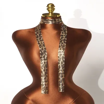 Women Fashion Solid Color Multicolor Metal Scarf
