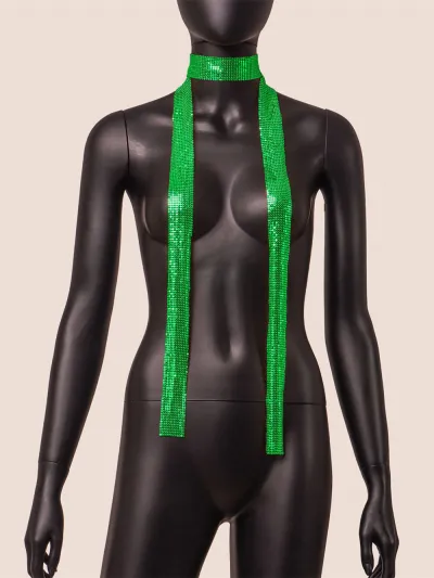 Women Fashion Solid Color Multicolor Metal Scarf