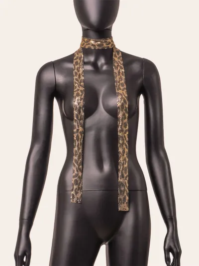 Women Fashion Solid Color Multicolor Metal Scarf