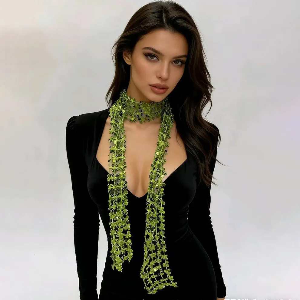 Women Fashion Solid Color Shiny Scarf