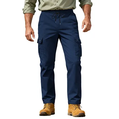 Men'S Fashion Casual Spring And Autumn Retro Pockets Pants