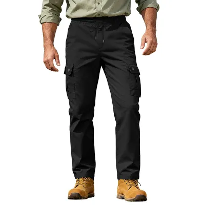Men'S Fashion Casual Spring And Autumn Retro Pockets Pants