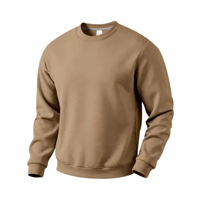 Men'S Fashion Casual Simple Autumn And Winter Solid Color Round Neck Long-Sleeve Sweatshirt