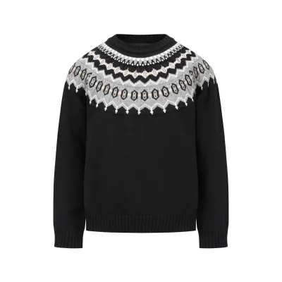 Men'S Fashion Casual Autumn Jacquard Knitted Long-Sleeve Sweater