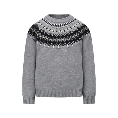 Men'S Fashion Casual Autumn Jacquard Knitted Long-Sleeve Sweater