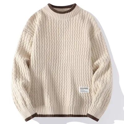 Men'S Fashion Casual Autumn And Winter Loose Knitted Sweater