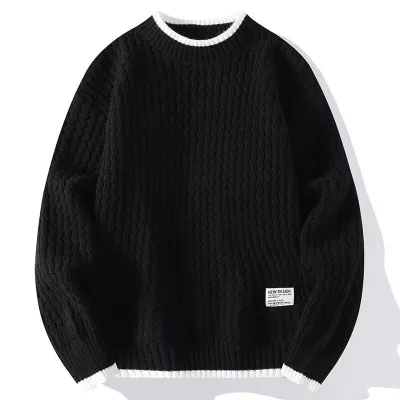 Men'S Fashion Casual Autumn And Winter Loose Knitted Sweater