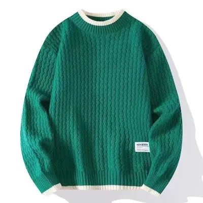 Men'S Fashion Casual Autumn And Winter Loose Knitted Sweater
