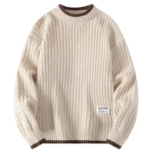 Men'S Fashion Casual Autumn And Winter Loose Knitted Sweater