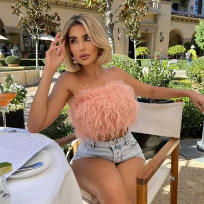 Women Fashion Sexy Spring And Summer Solid Color Fluffy Tube Top