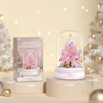Christmas Tree Eight Music Box High Building Blocks Santa Claus Snowman Assembled Toys