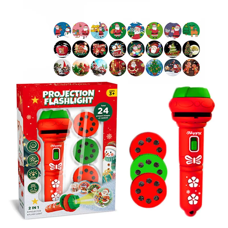Christmas Children'S Early Education Projection Flashlight Santa Claus Luminous Pattern