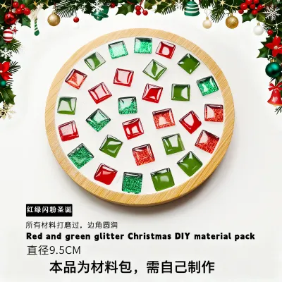 Christmas Coaster Mosaic Diy Handmade Material Bag