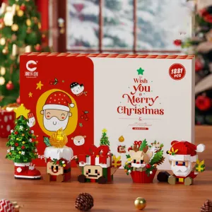 Christmas Gift Assembly Building Blocks Cartoon Figurines Educational Toys