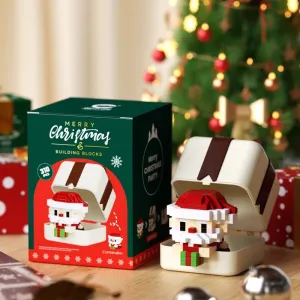 Christmas Gift Assembly Building Blocks Cartoon Figurines Educational Toys