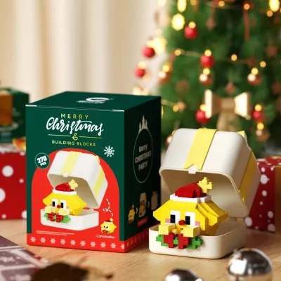 Christmas Gift Assembly Building Blocks Cartoon Figurines Educational Toys