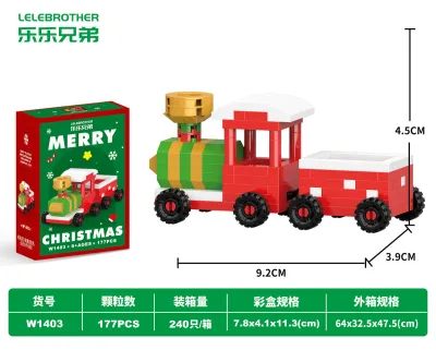 Christmas Gift Assembly Building Blocks Cartoon Figurines Educational Toys