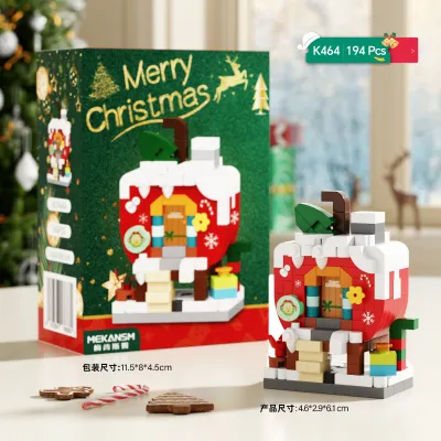 Christmas Gift Assembly Building Blocks Cartoon Figurines Educational Toys