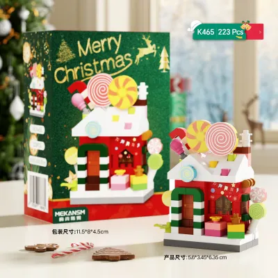 Christmas Gift Assembly Building Blocks Cartoon Figurines Educational Toys