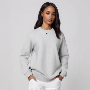 Autumn Women Casual Solid Color Crewneck Sweatshirt