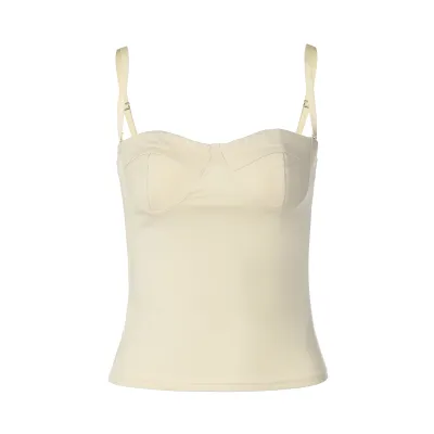 Women Fashion Sexy Slim-Fit Backless Silk Satin Camisole