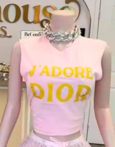 Women Fashion Sexy Letter Print Sleeveless Slim-Fit Tank Top