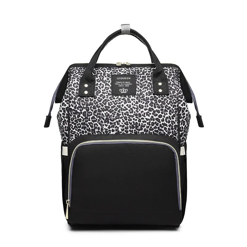 Fashion Leopard Printed Multifunctional Large Capacity Diaper Bag