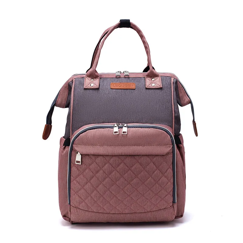 Fashion Casual Color Block Large Capacity Diaper Bag