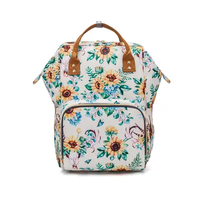 Fashion Casual Printed Multifunctional Large Capacity Lightweight Diaper Bag