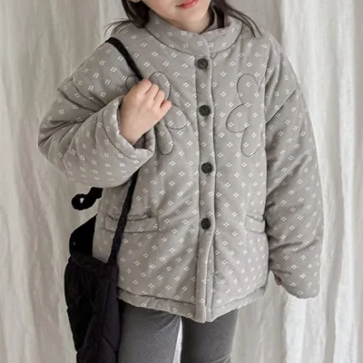Kids Girls Winter Cotton-Padded Long-Sleeve Coat