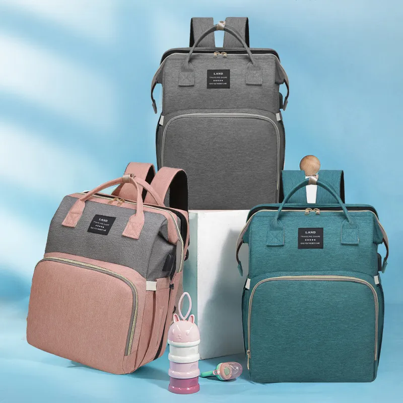 Fashion Casual Travel Multi-Function Waterproof Large Capacity Diaper Bag