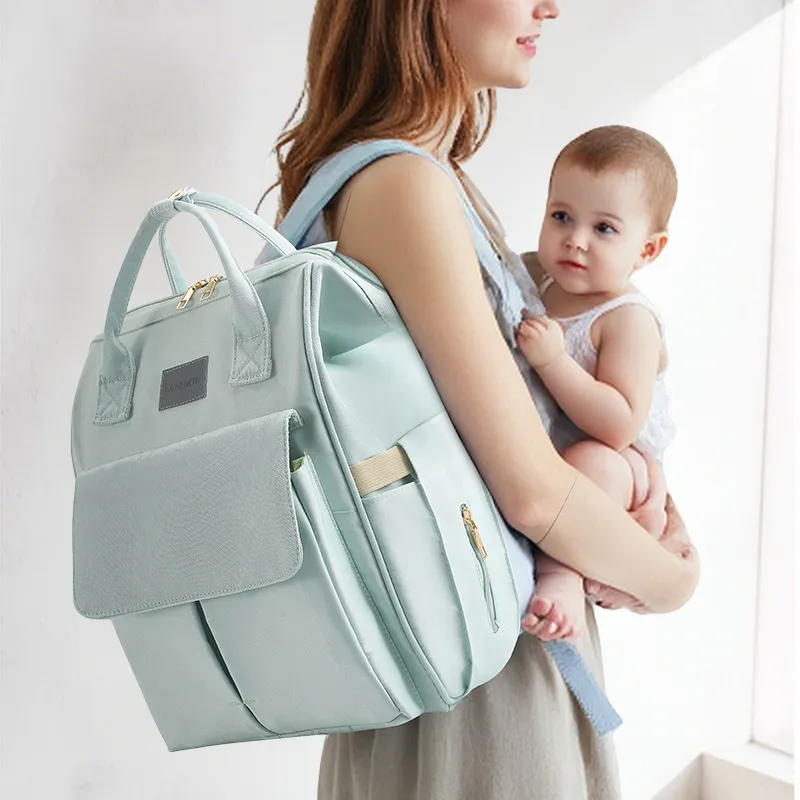 Fashion Casual Multifunctional Bottle Storage Diaper Bag